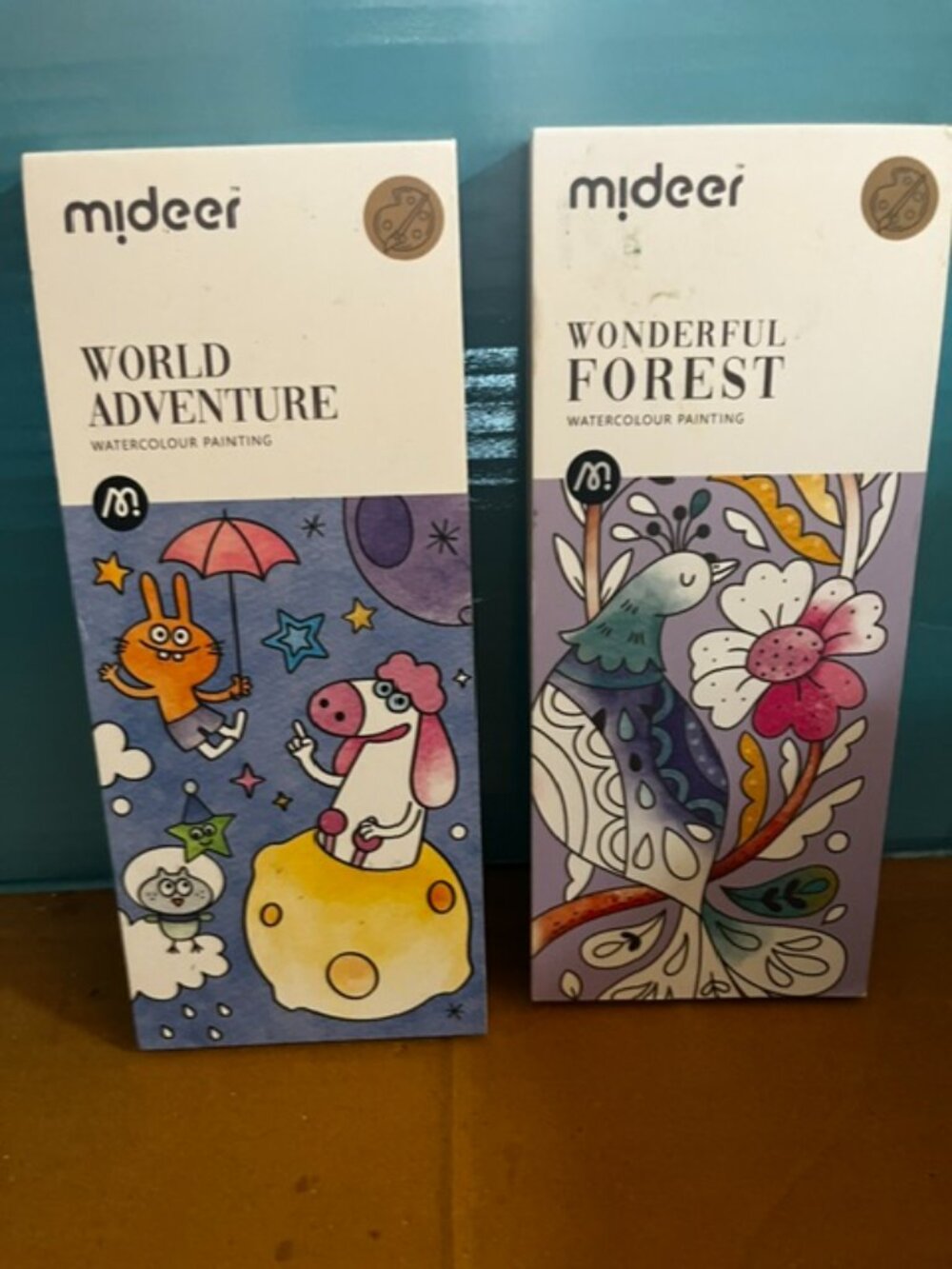 Set of 2 Mideer Watercolor Painting Books ~ Each Has 20 Pages ~ NEW